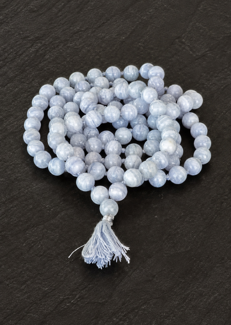 Blue Lace Agate Mala